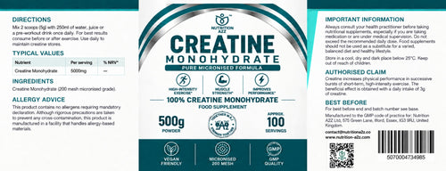 Creatine Monohydrate Powder – 500g